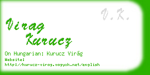 virag kurucz business card